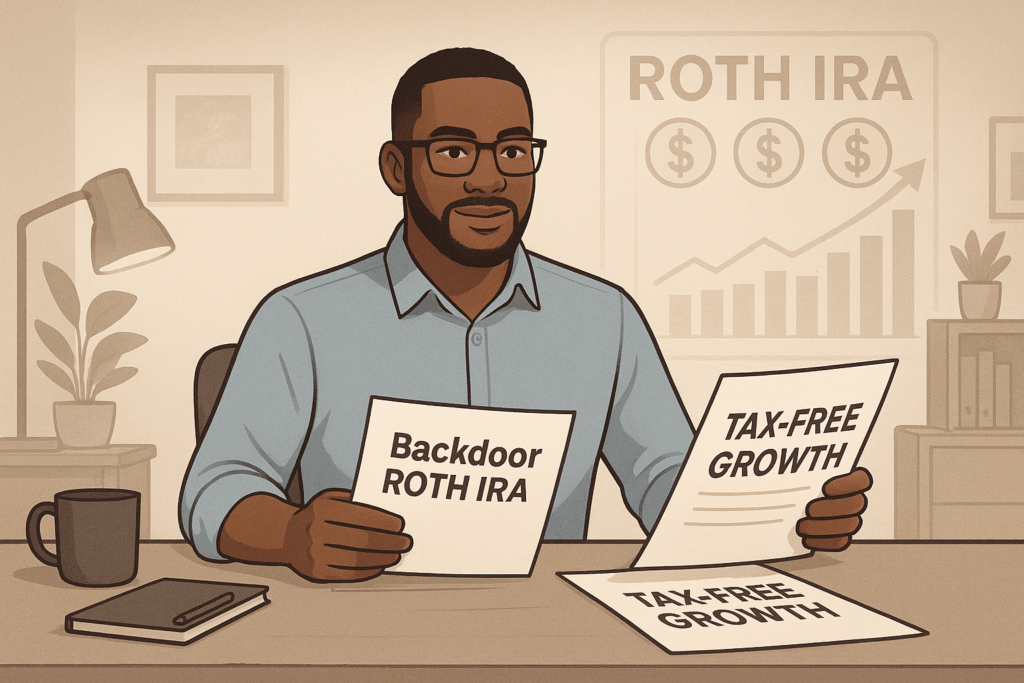 Business owner using Backdoor Roth for business owners strategy to grow retirement savings tax-free