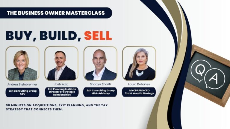 Buy, Build, Sell Masterclass for Business Owners