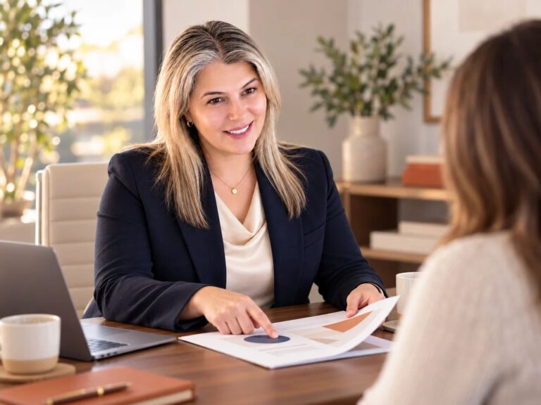 Laura Dohanes, CPA, walking a business owner through entity options